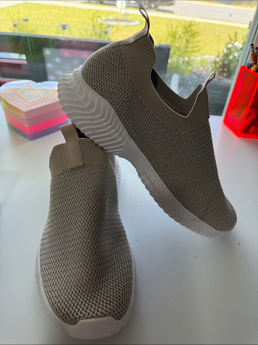 torrid Taupe Knit Slip-On Sneakers